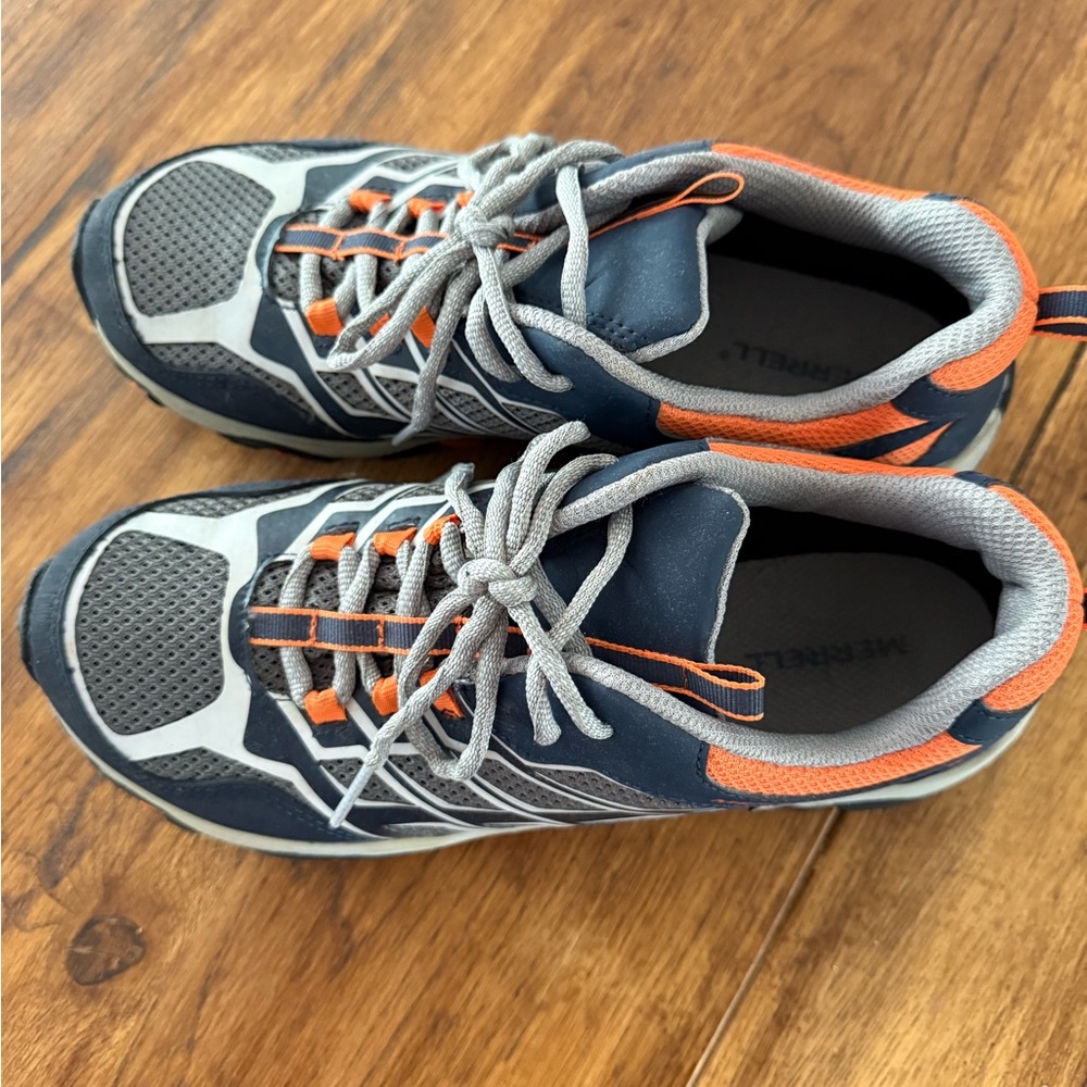 Merrell Kids Sneakers - Navy, Gray, and Orange